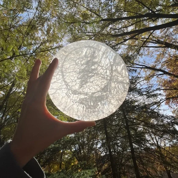 Set of TWO (2) Grateful Dead etched selenite pieces - Picture 2 of 8